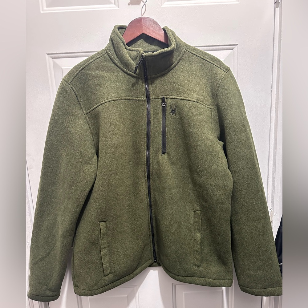 Spyder Olive Green Full-Zip Jacket